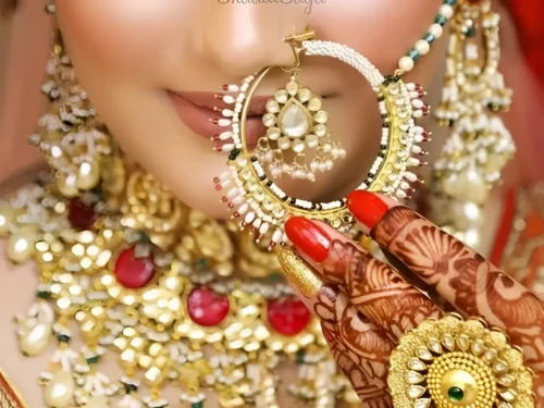Traditional Maharani Bridal Nath with Chain