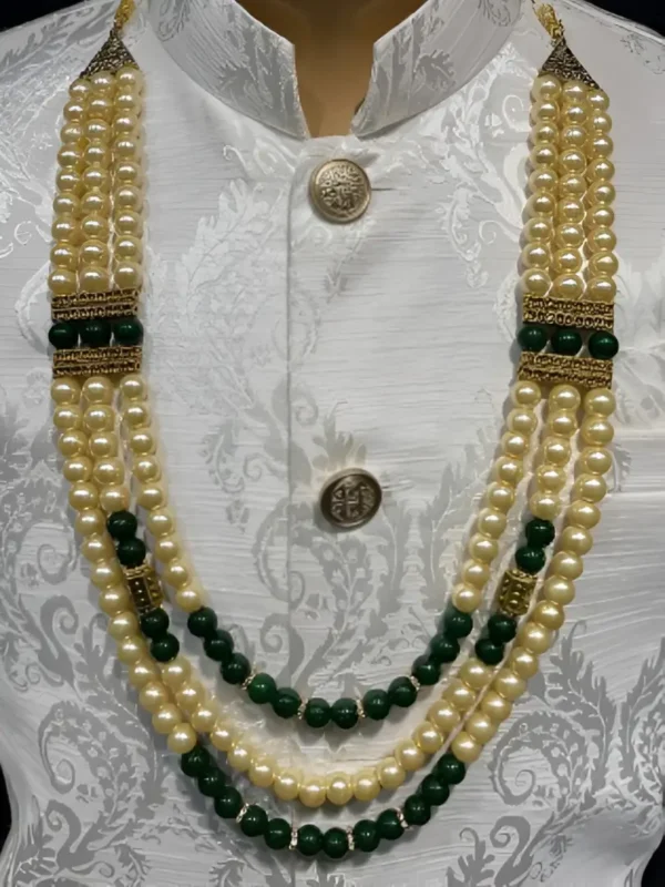 Antique Gold Rajwadi Beaded Kantha Mala