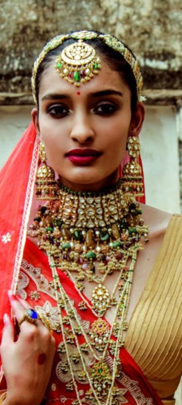 Bridal haar choker combo