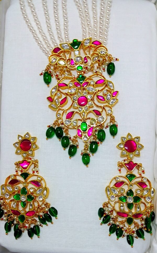 Bridal kundan pendant combo