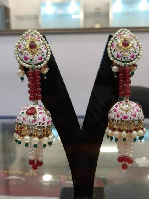 Gold Finish Chand Bali Earrings
