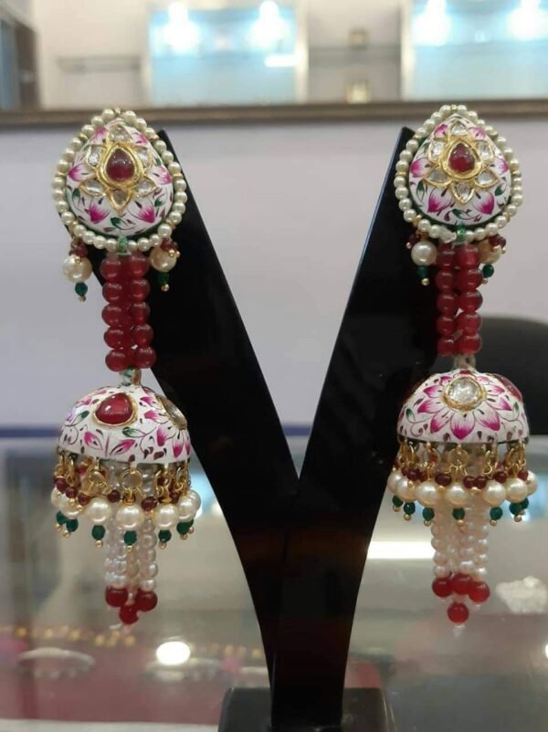 Gold Finish Chand Bali Earrings