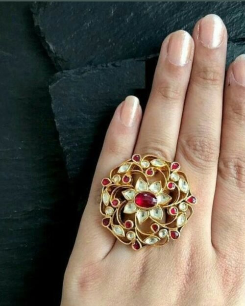 Gold Plated Kundan Rings