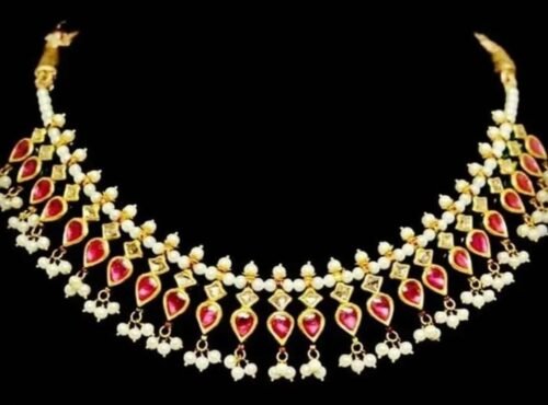 Green beads bridal haar