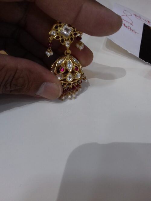 Heavy Kundan Jhumka for Bride