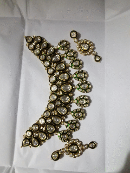 Heavy dulhan haar with kundan