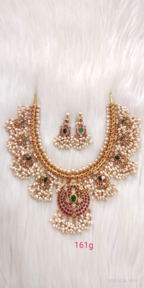 Kundan haar and jhumka combo