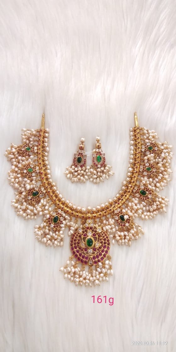 Kundan haar and jhumka combo
