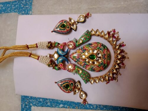 Meenakari pendant necklace
