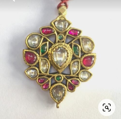 Navratna pendant jewelry set