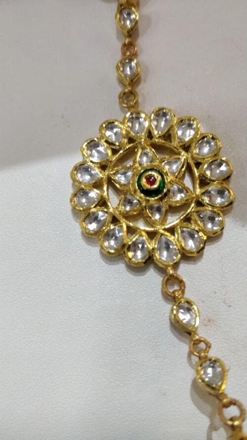 Necklace with heavy pendant center