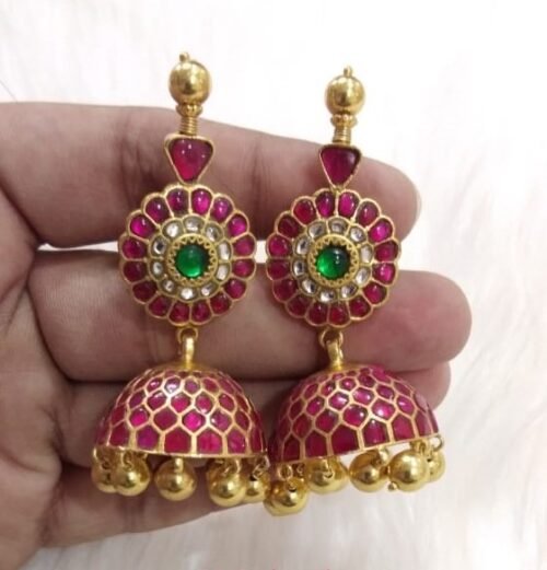 Oxidized Jhumka Earrings