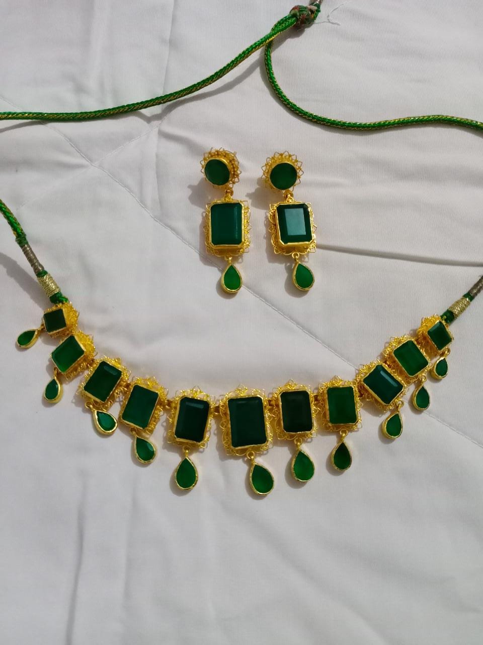 Pearl haar with matching rakhdi