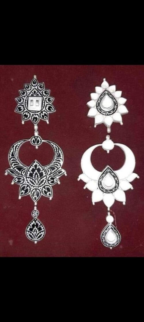 Polki Chandbali Earrings
