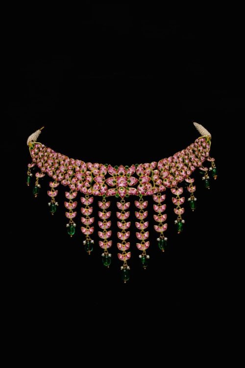 Rajputi bridal haar with earrings