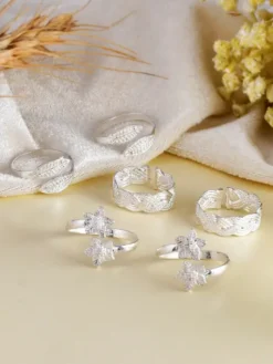 Traditional Silver Rajputi Bichiya Set