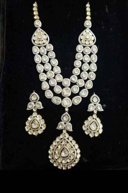 White pearl haar for haldi look